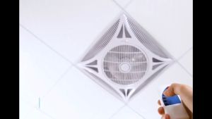 Ceiling Fan Heavy Duty With Remote Air Circulator Fan Inverter Ceiling Fan For Bedroom Wall Mounted Electric Fan For Home Office School Storehouse Integrated Concealed Gypsum Board Ceiling circulating fan 68W 60*60cm