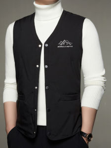 Áo Khoác Lông Vịt Trắng Dày Dặn Cổ Chữ V Thường Ngày Cho Nam Mùa Thu Đông Áo Khoác Ngoài Ấm Áp Không Cần Giặt Áo Khoác Lông Vịt