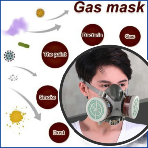 COD TaffGUARD Masker Gas cat mural Respirator Anti Debu Bakteri Kuman polusi Face with Carbon Filter