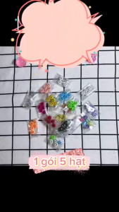 (10 hạt) Hạt tròn dẹt hình mặt cười 10*6mm nhiều màu sắc nguyên liệu làm vòng tay làm trang sức. Nguyên liệu DIY