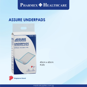 ASSURE Underpads 17" x 24" 43cm x 60cm 4-Ply 20S/Pkt