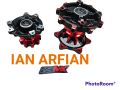 HUBE FRONT REAR TROMOL CRF 150 L CRF150L RED BLACK HOLE JARI 36 36 COCOK UNTUK MODIF SUPERMOTO. 