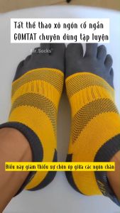 Vớ xỏ ngón chạy bộ tất thể thao chuyên dụng cổ ngắn Mr.Socks có mặt lưới thoáng khí chất liệu cotton bền chắc- XONGON-MAX-1201