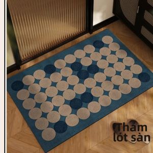 VIKAMA Thảm Cửa Ra Vào Retro Phòng Tắm Nhà Vệ Sinh Thảm Lót Sàn Thấm Hút Dễ Dàng Làm Sạch Chống Trơn Trượt Trang Trí Nhà Thảm Lót Chân Bằng Polyester