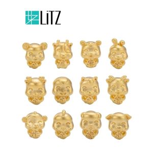 LITZ 999 (24K) Gold Zodiac Charm EPC-7