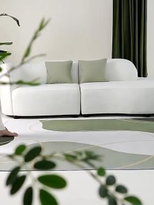 【Nuvio】 Suntek Nordic Fresh Home Living Room Green Carpet Bedroom Bedside Carpet High end Luxury Restaurant Non slip Carpet Fashion Hotel Homestay Decoration Carpet