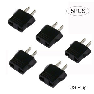 5Pcs 110V to 220V Conversion Adapter Plugs Travel Adapter Converter Electric US Plug Converter Power Sockets AC Outlet