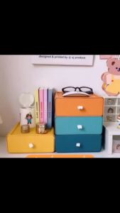 Hộp đựng đồ để bàn Hộp Đựng Mỹ Phẩm Dạng Ngăn Kéo Hộp Lưu Trữ Đa Năng Xếp Chồng Thành Tủ Kéo-HAUSE