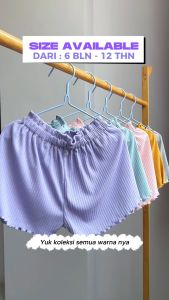 Jobel x Zebe Youra Shorts V.2 Celana Pendek Anak Perempuan (6 bulan -12 tahun)