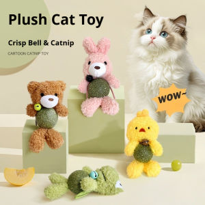 Catnip Ball Cat Toy Creative Plush Doll Toy with Bell Cat Chew Toy Kitten Self-Entertainment Boredom Buster Toy for Pet Cat