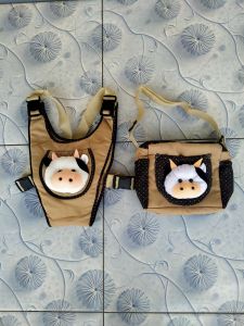 gendongan depan 2in1 plus tas perlengkapan bayi boneka moo