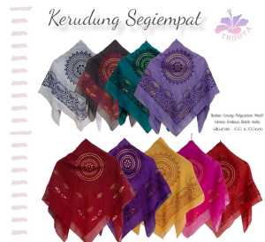 Hijab Kerudung Wanita Scarf Motif Emboss Batik India Lingkaran Bahan Ceruty Polycotton | Hijab Square Sifon Hindia / Jilbab Segi Empat Ceruty