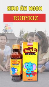 Siro Ăn Ngon RubyKiz - Giúp Ăn Ngon Ngủ Khỏe - Tăng Cường Đề Kháng - Tăng Cường Hấp Thu. Chai 100ml