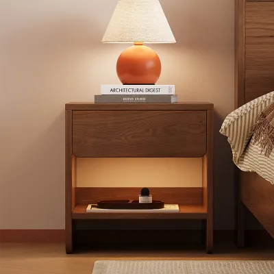 Modern Minimalist Solid Wood Bed Master Bedroom Double Size European American Style 1.8m Double Bed Bedroom Bed