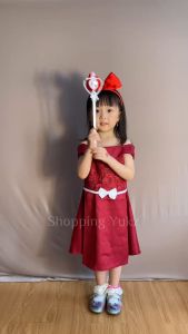 Shopping Yukz Baju Dress Batik Brokat Anak Perempuan 2-5 tahun (TANPA Bando ) SESILIA / Gaun Pesta Brukat Cantik Balita Putri Cewek Dres Sabrina Leher Boat Off Shoulder / Bisa COD Bayar Di Tempat