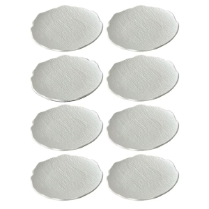 8pcs Wavy Salad Plate (5.51 Inches) - Reusable Plastic Material Suitable for Cold Dishes Cooked Food and Desserts.