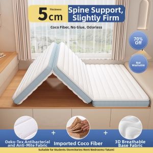NUOMU | Foldable Customized Mattress for Home Bedroom or Dorm Latex and Coir