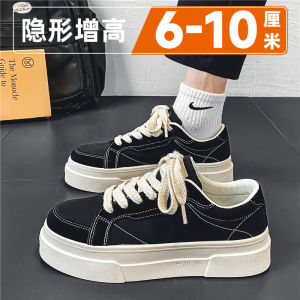 Giày Vải Nam Đế Cao 10cm Mùa Đông Phong Cách Mới Hàn Quốc Thời Trang Đa Năng Thể Thao Thường Ngày Đế Dày Giày Nam