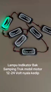 Lampu Modul Bak Samping Mobil Bus Truck Model Mata Pendek Super Bright Universal 24V LED RGB 8 Warna