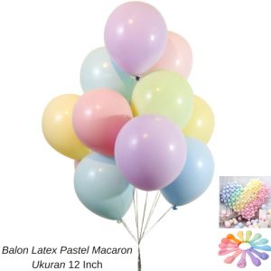 Partybaloon Balon Macaron Tebal Murah | Balon Ulang Tahun Latex Pastel Doff Tebal Satuan