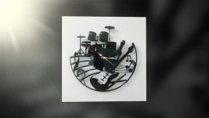 ( Bảo Hành 3 Năm) Đồng Hồ Treo Tường Decor Phòng Nhạc Abatsu – Decor Chất Cho Người Yêu Nhạc