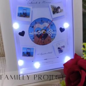 Kado ulang tahun cowok cewek frame jam 3D / hadiah pacar wedding anniversary graduation wisuda