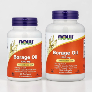 NOW Foods Borage Oil Concentrated GLA 1000mg 60s 120s Softgels