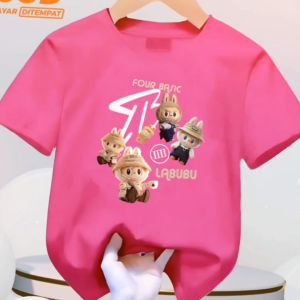 Kaos Atasan Anak Usia 1-12 Tahun BASIC LABUBU Bahan Babyterry