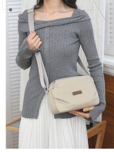 Casual Nylon Crossbody Bag Oxford Cloth Waterproof Shoulder Bag for Women with Multi-layer Interior and Telescopic Handle