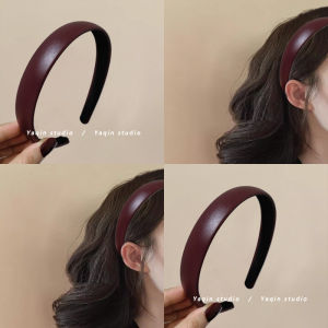 Retro French PU Leather Hairband Outdoors Styling Womens Hairdo Tool Elegantly Designed Hairband for Styling Hair