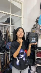 Tas Sling Bag Pria Wanita PEGE Kaey Selempang Hitam Distro - PG 9080