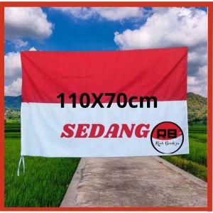 Bendera merah putih ukuran sedang 110cm x 70cm