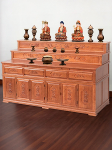 WANGJIXIANG | Buddhist Cabinet Three-tiered Solid Wood New Chinese Style Shrine Altar