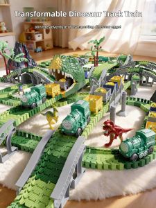 XIDIQI | Electric Dinosaur Themed Track Train Toy