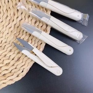 Wire Cuts With Cover U-shaped Household Small Scissors Round Head With Cover Spring Household Sewing
