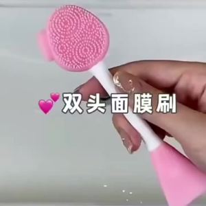 EELHOE | 【M】Silicone Facial Cleansing Brush With Soft Bristles And Mask Spatula For Face Exfoliating Skincare
