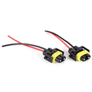 [NC]2Pcs H11 H8 Headlight/Fog Lamp Female Adapter Harness Sockets Car Cable Plug[NC]
