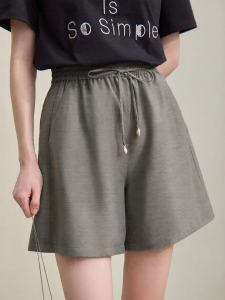 AMII | Resin Shell Decorated Tied Elastic Casual Shorts