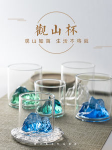 Cốc Thủy Tinh Ngắm Núi Màu Sắc Phong Cách Sành Điệu Cả Nước Cốc Nước Kiểu Nhật Cổ Điển Cốc Trà Cà Phê Nhật Bản Ly Rượu Whisky Gia Dụng Chịu Nhiệt