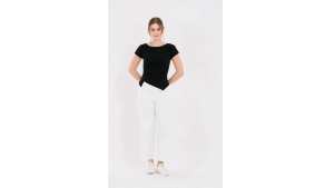 Badomoda  DENALI Draped Asymmetrical Blouse