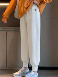 กางเกงวอร์มทรงสลิมฟิตสำหรับผู้หญิง กางเกงขายาวลำลอง กางเกงขายาวทรงตรง ทรงหลวม สไตล์ฤดูใบไม้ร่วง 2022 กางเกงขายาวทรงตรงสำหรับใส่ไปทำงาน