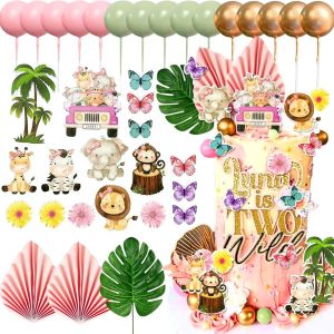 LaVenty Safari Baby Shower Decorations Two Wild One Topper Safari Decorations Wild One Topper 1st Birthday