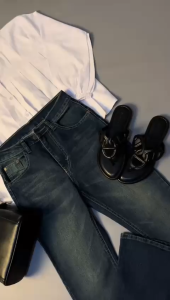 Highwaist Cutbray Jeans Retro - Celana Jeans Cutbray Wiskerr Premium