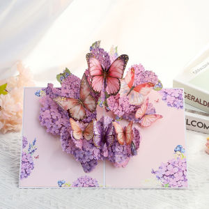 High-end Mothers Day and Birthday Greeting Cards 3D Golden Butterfly Design