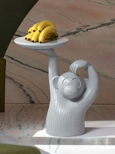 Modern Simple Creative Monkey Side Table Tray Living Room Sofa Decorative Accessories Mobile Resin Material Living Space Decor