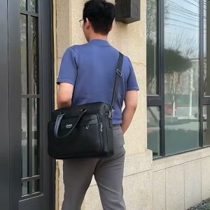 JEEP Men Business Vintage Briefcase PU Leather Shoulder Messenger Bag Beg Silang Lelaki