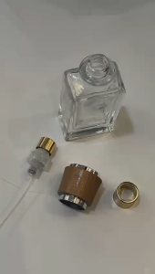 [ 1 PCS ] BOTOL KOSONG MINYAK WANGI WOODEN BROWN CAP PRESS ( DW-361 )