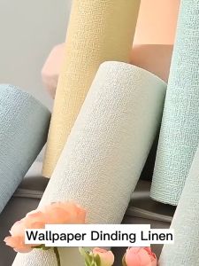 Estation - Wallpaper Linen Roll | Wallpaper Dinding | Dekorasi Kamar | Wallpaper Dinding Linen