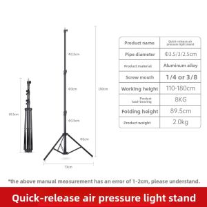 Portable Folding Photography Tripod with Flash Bracket 1.8M