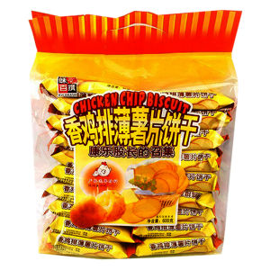 Longxiang Chicken Cutlet Thin Potato Chips Biscuits 600g Bagged Snacks Salty Delicious Crispy Biscuits Office Meal Replacement